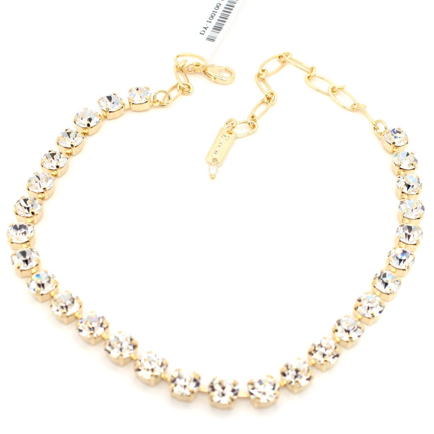Clear Sparkly Must Have Everyday Necklace in Gold