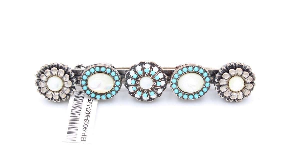 Polar Paradise Large Signature Barrette in Silver