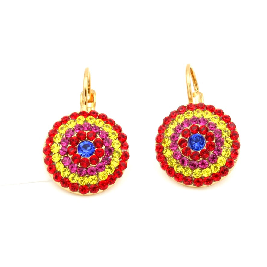 Pretty Woman Extra Luxurious Pavé Earrings in Yellow Gold - MaryTyke's