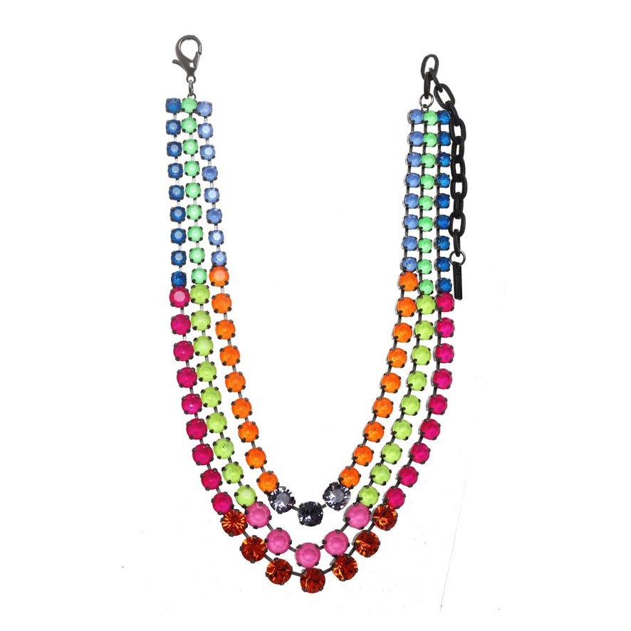 Cinthia Necklace in Electrics Smutt Plating