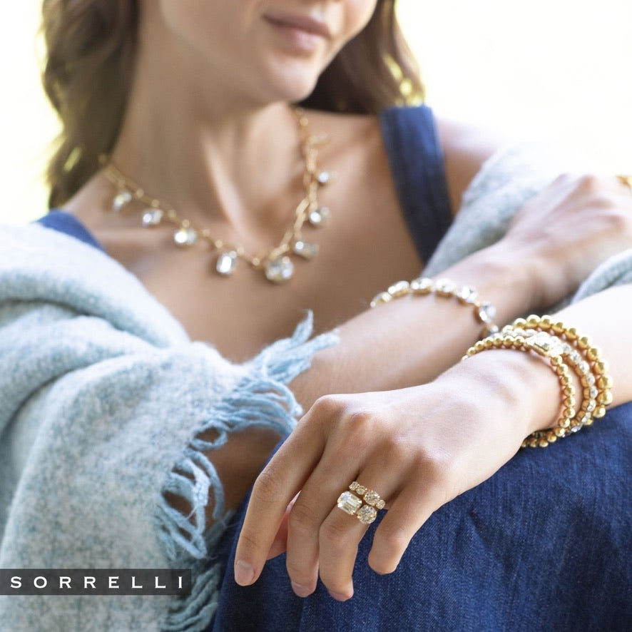 Miriam Stacked Ring in Crystal by Sorrelli