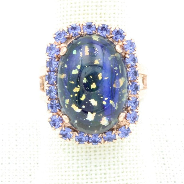 Electra Collection Oval Cluster Ring in Rose Gold - MaryTyke's