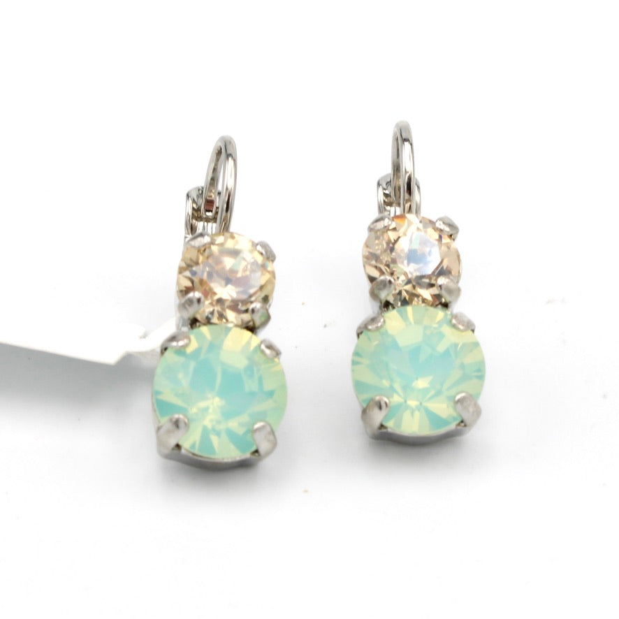 Seaglass Collection Medium Double Stone Earrings by Mariana