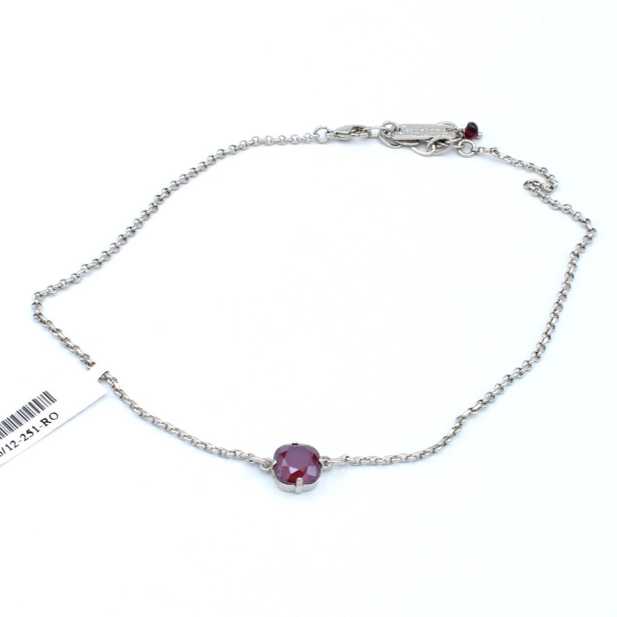 Red 10MM Cushion Cut Pendant