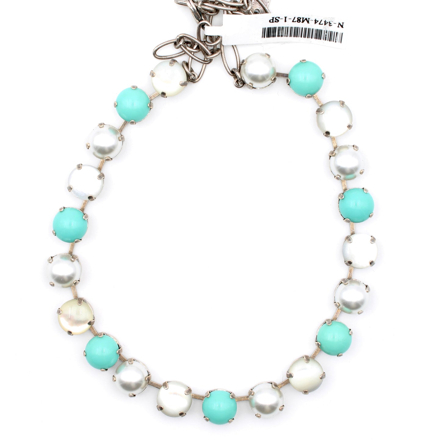 Polar Paradise Collection Large Round Everyday Necklace In Silver - MaryTyke's