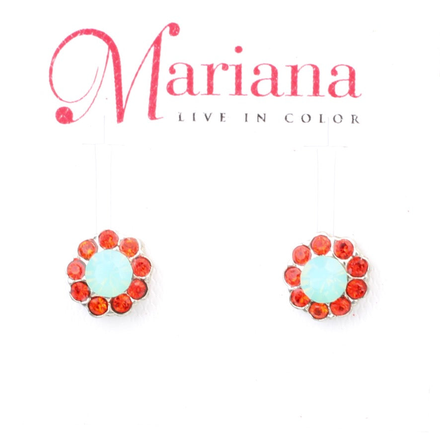 Hyacinth and Pacific Opal Medium Post Flower Earrings - POSTS - MaryTyke's