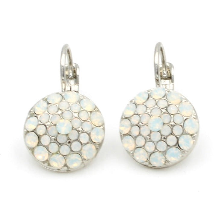 White Opal Ivory Pavé Earrings - MaryTyke's