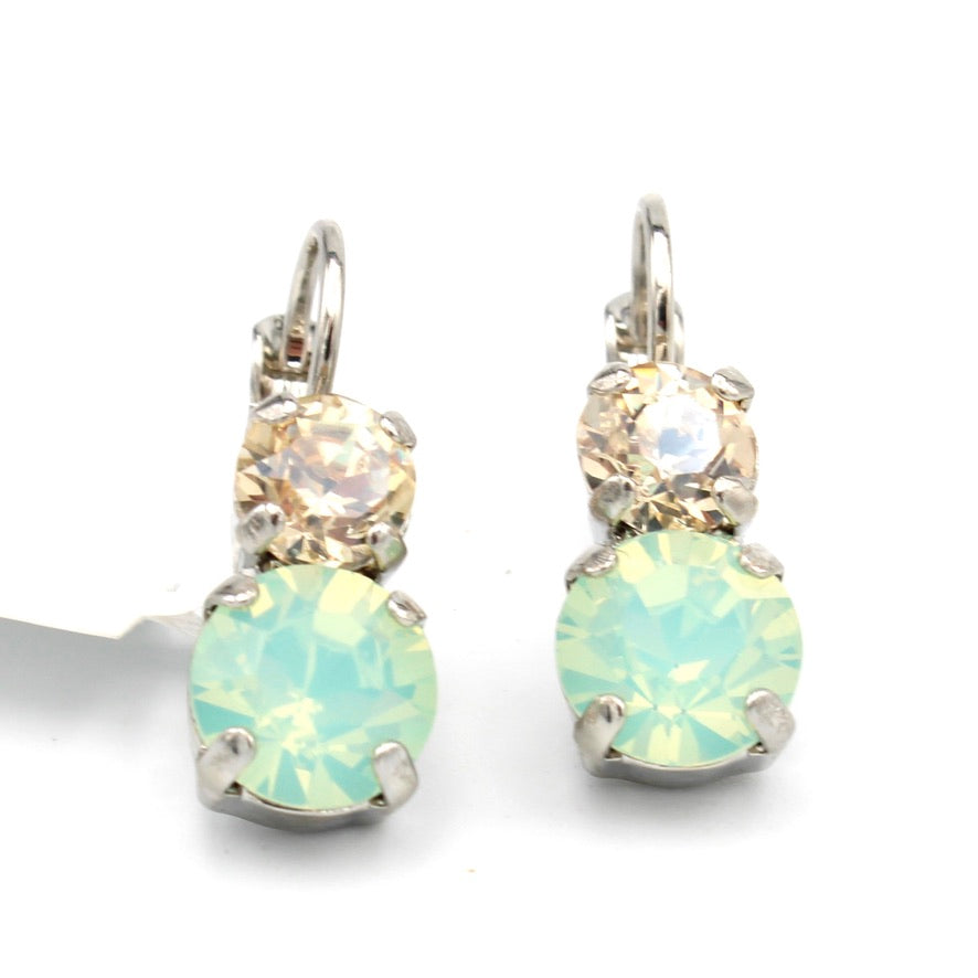 Seaglass Collection Medium Double Stone Earrings by Mariana