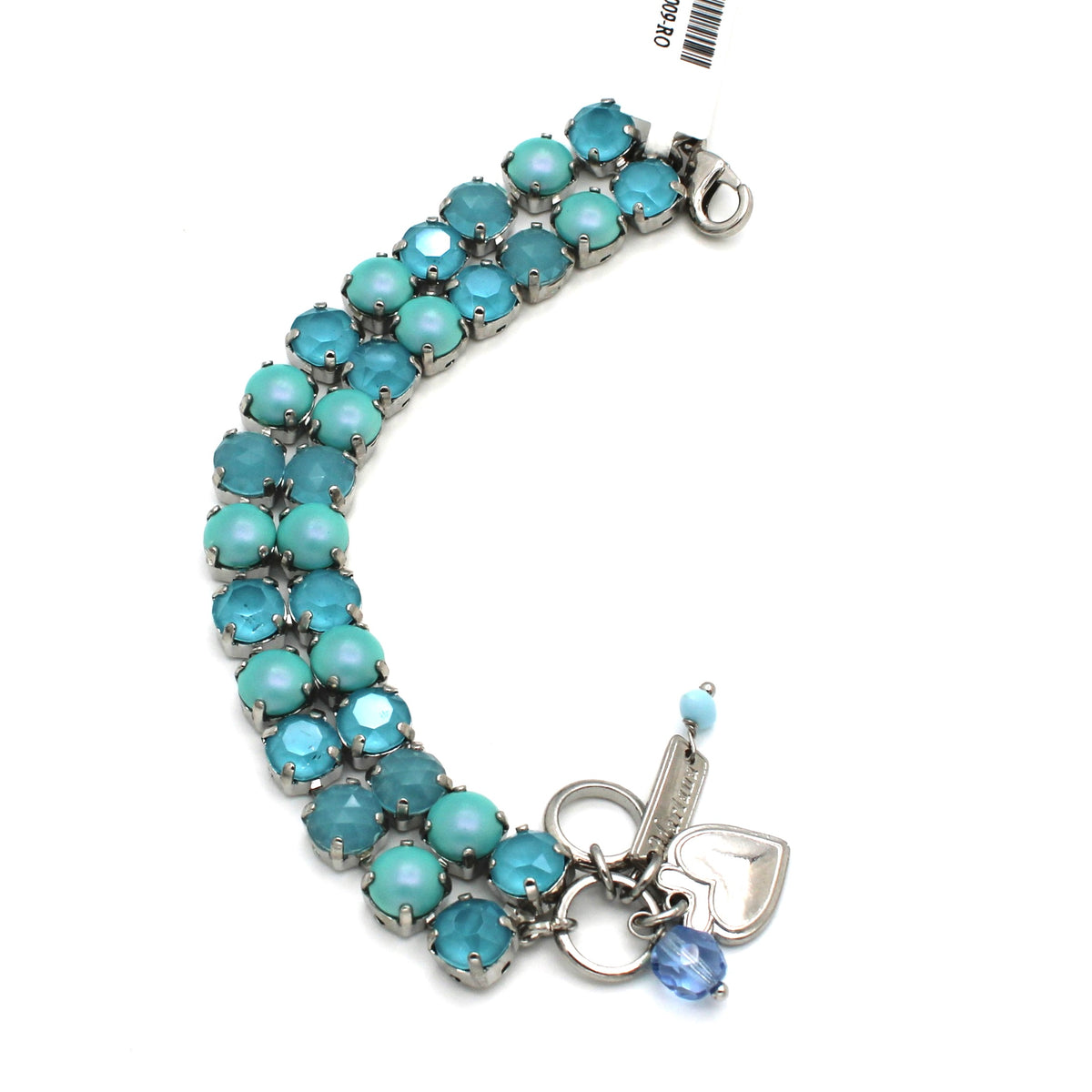 Crystal Blue Medium Double Row Bracelet