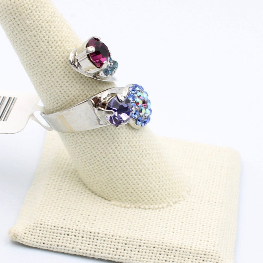 Happy Hour Collection Wrap Ring in Rhodium