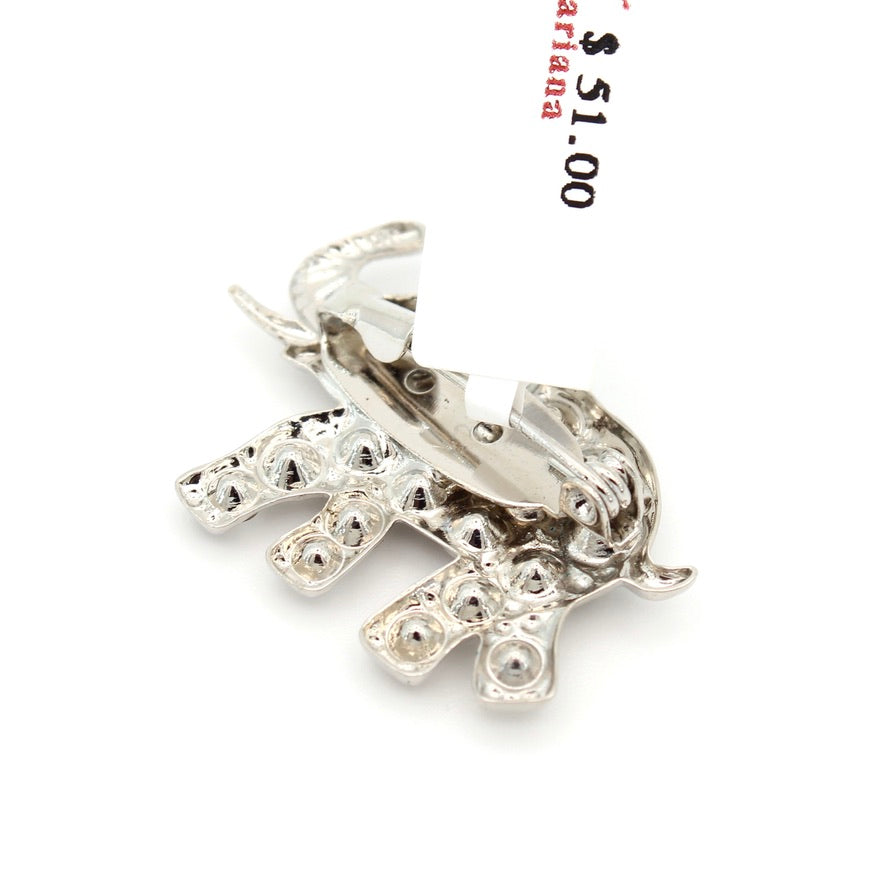 Sparkly Elephant Brooch