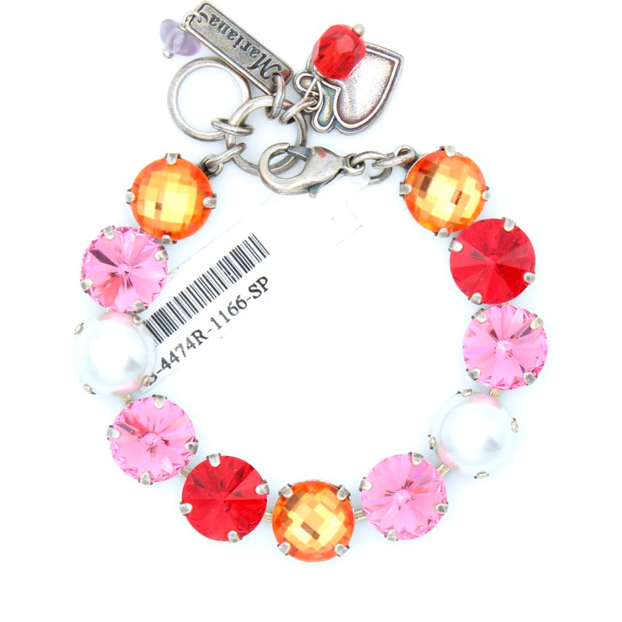 Roxanne Collection Large Rivoli Bracelet in Silver