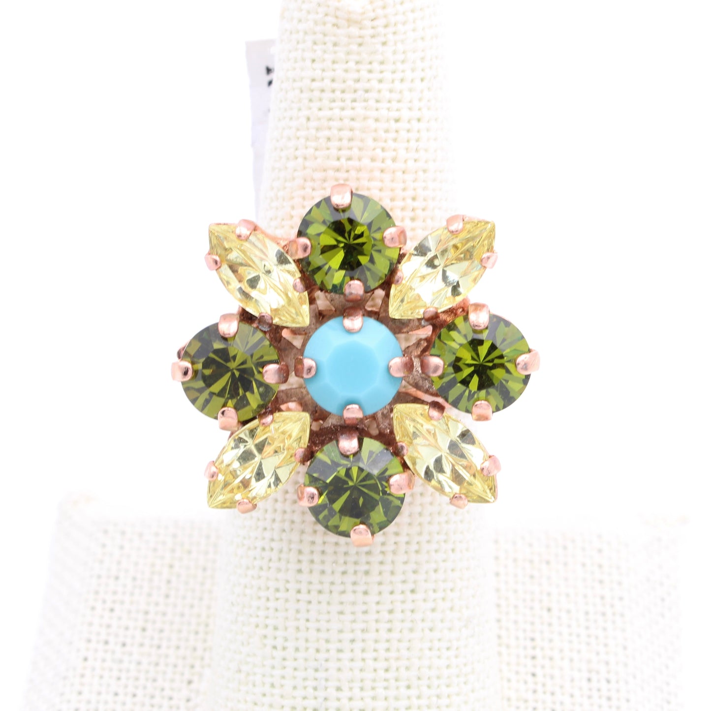 Pistachio Collection Marquise and Round Adjustable Ring in Rose Gold - MaryTyke's