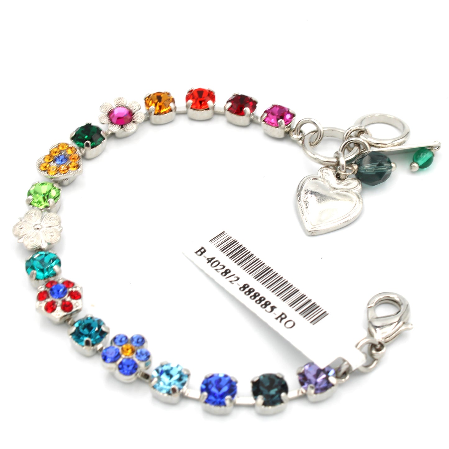 Multi Color Petite Heart and Flower Bracelet by Mariana
