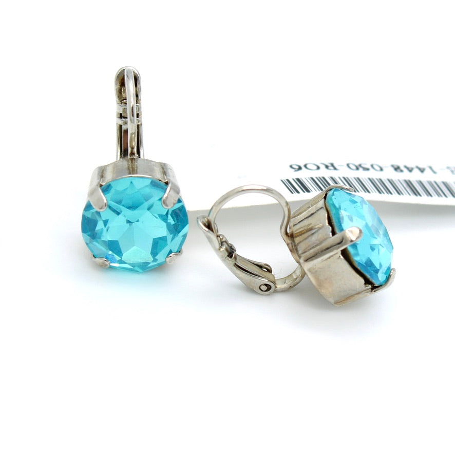 Light Aqua 10MM Round Earrings