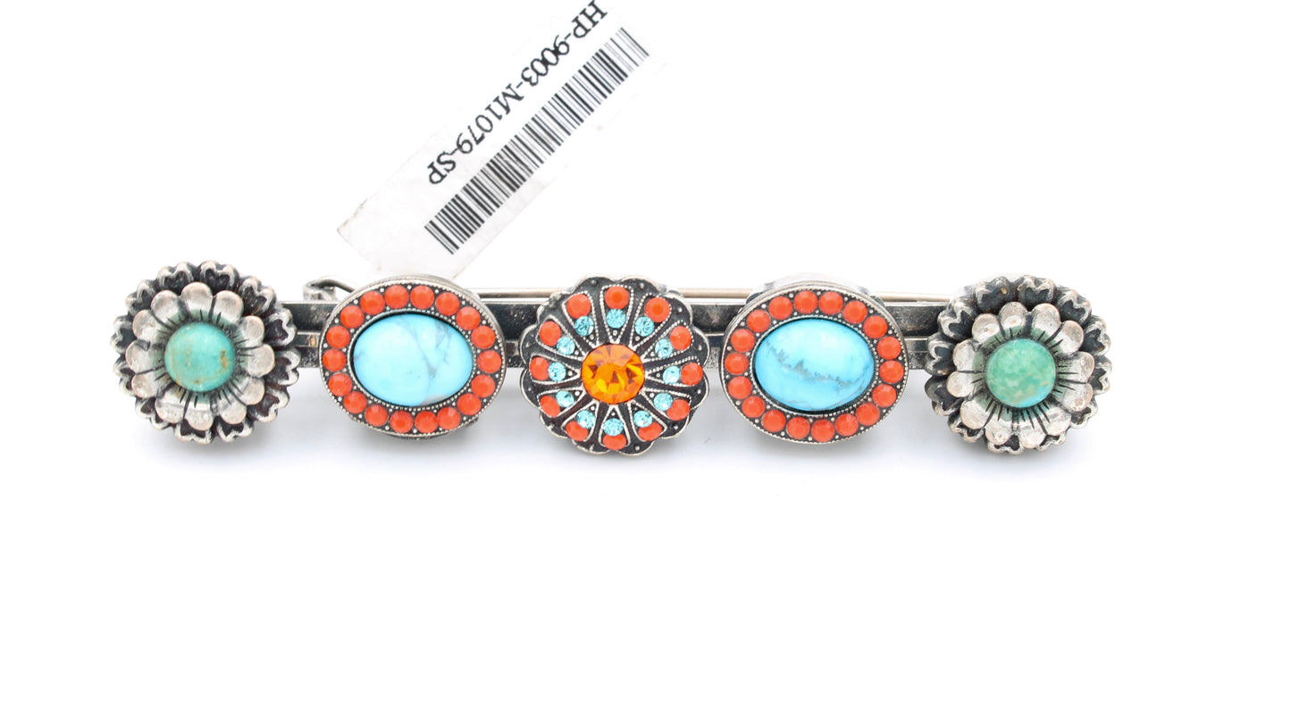 Serengeti Large Signature Barrette in Silver