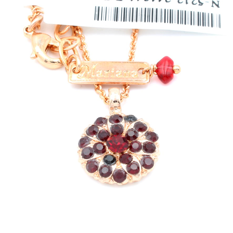 Garnet Guardian Angel Necklace in Rose Gold - MaryTyke's