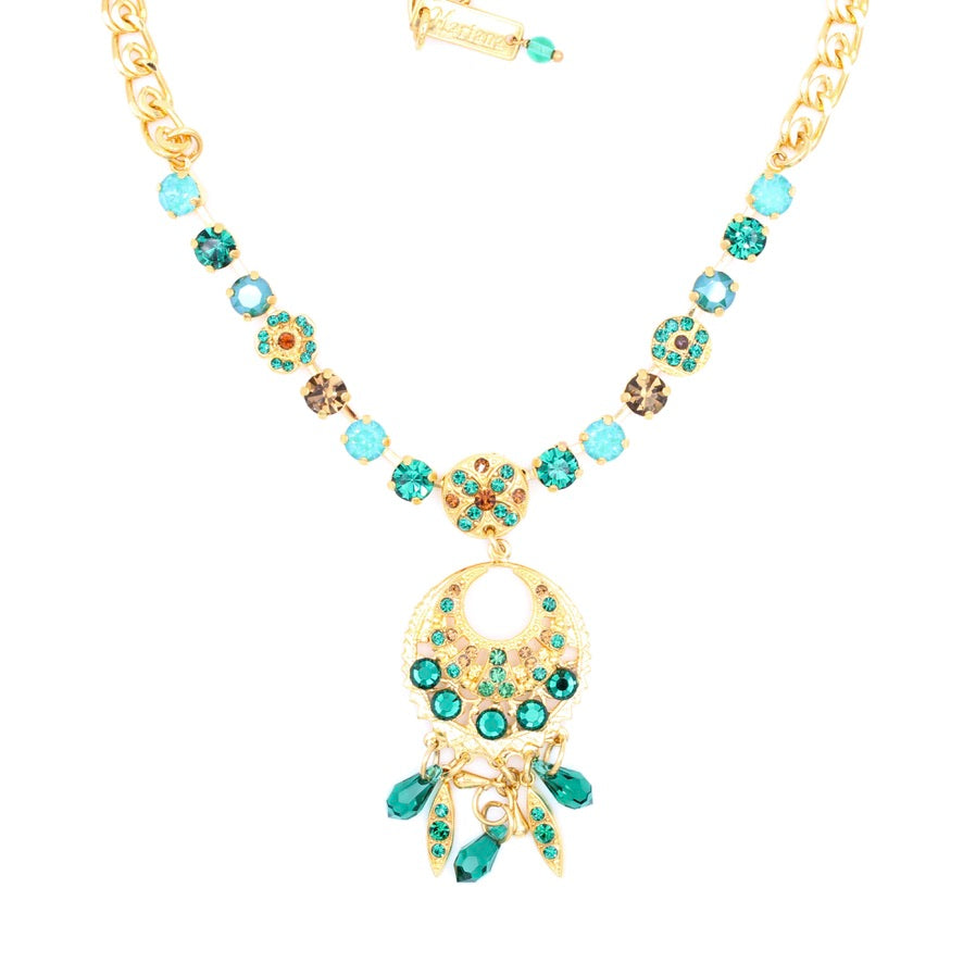 Deep Forest Collection Medium Pendant Necklace in Gold - MaryTyke's