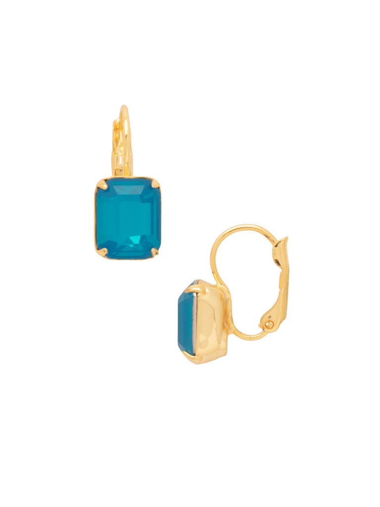 Octavia Dangle Earrings in Caribbean Blue Opal
