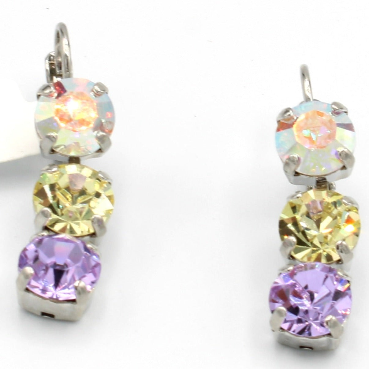 Dawn Collection Medium Everyday Triple Stone Earrings