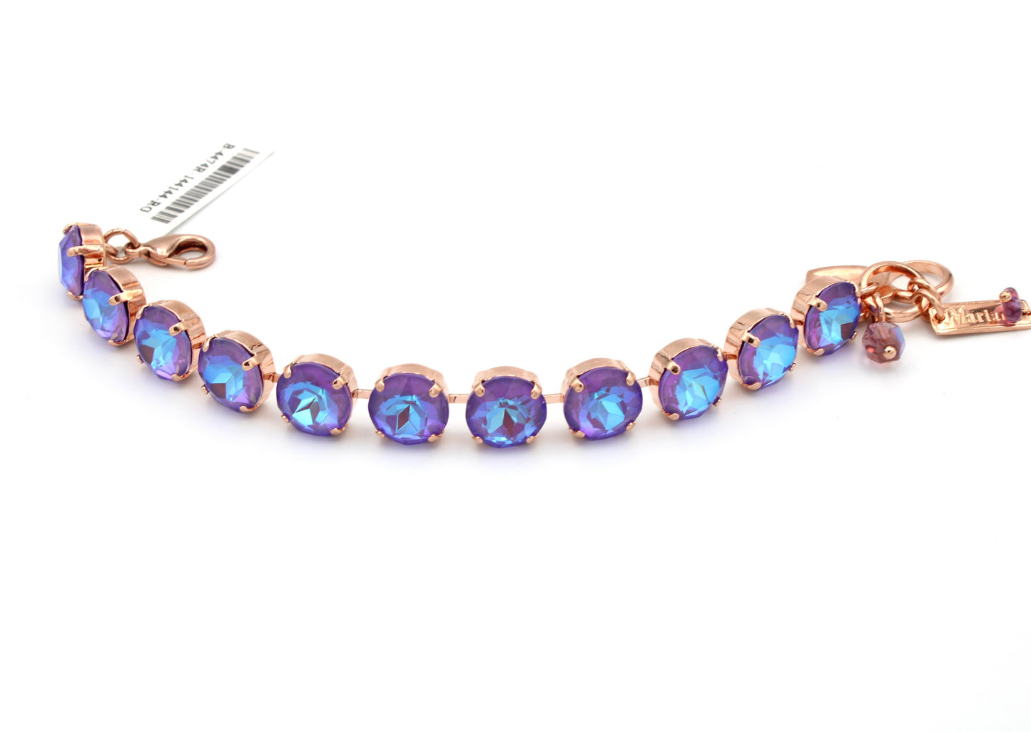 Dark Lavender Sunkissed Large Everyday Bracelet in Rose Gold - MaryTyke's