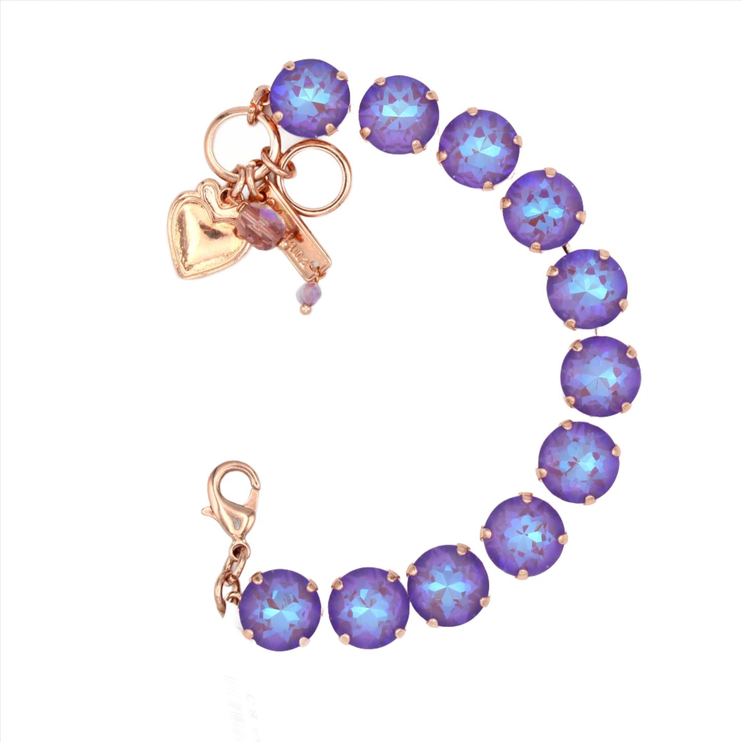 Dark Lavender Sunkissed Large Everyday Bracelet in Rose Gold - MaryTyke's