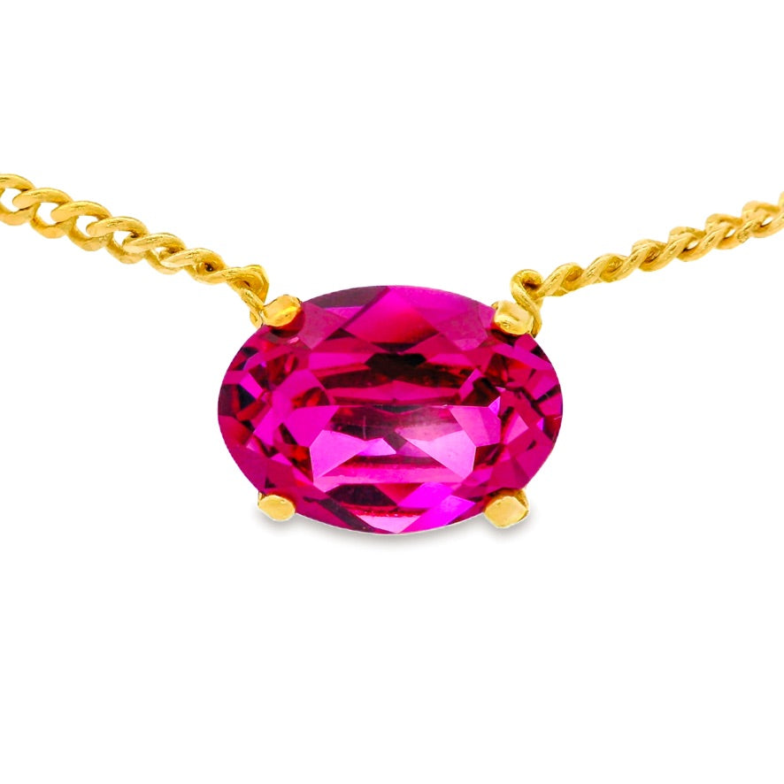 Mega Iza Necklace in Dark Rose