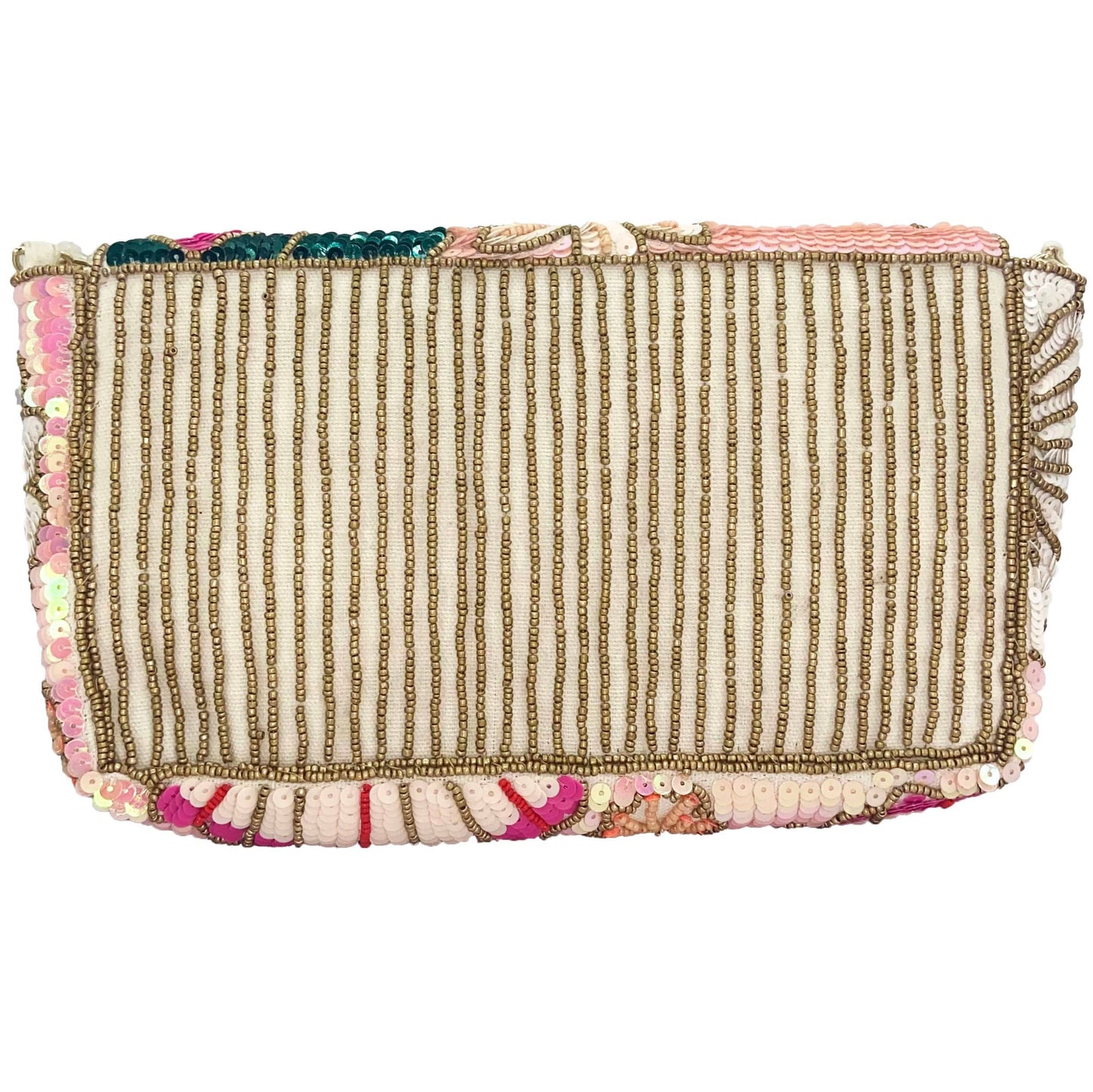 FLORAL GARDEN BLOOM BEADED CLUTCH