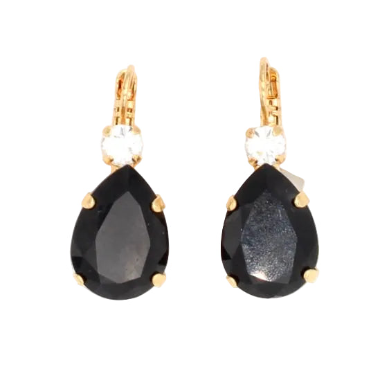 Checkmate Collection Large Pear Earrings in Yellow Gold - MaryTyke's