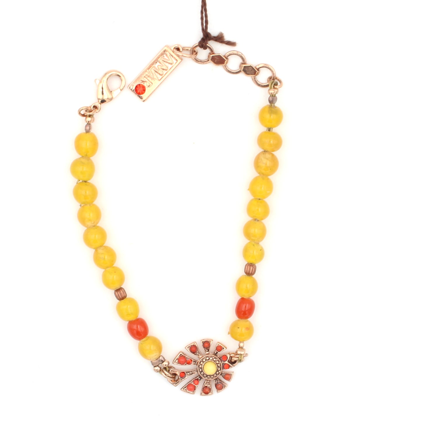 Spiritual Light Bead Bracelet in Rose Gold by AMARO - MaryTyke's