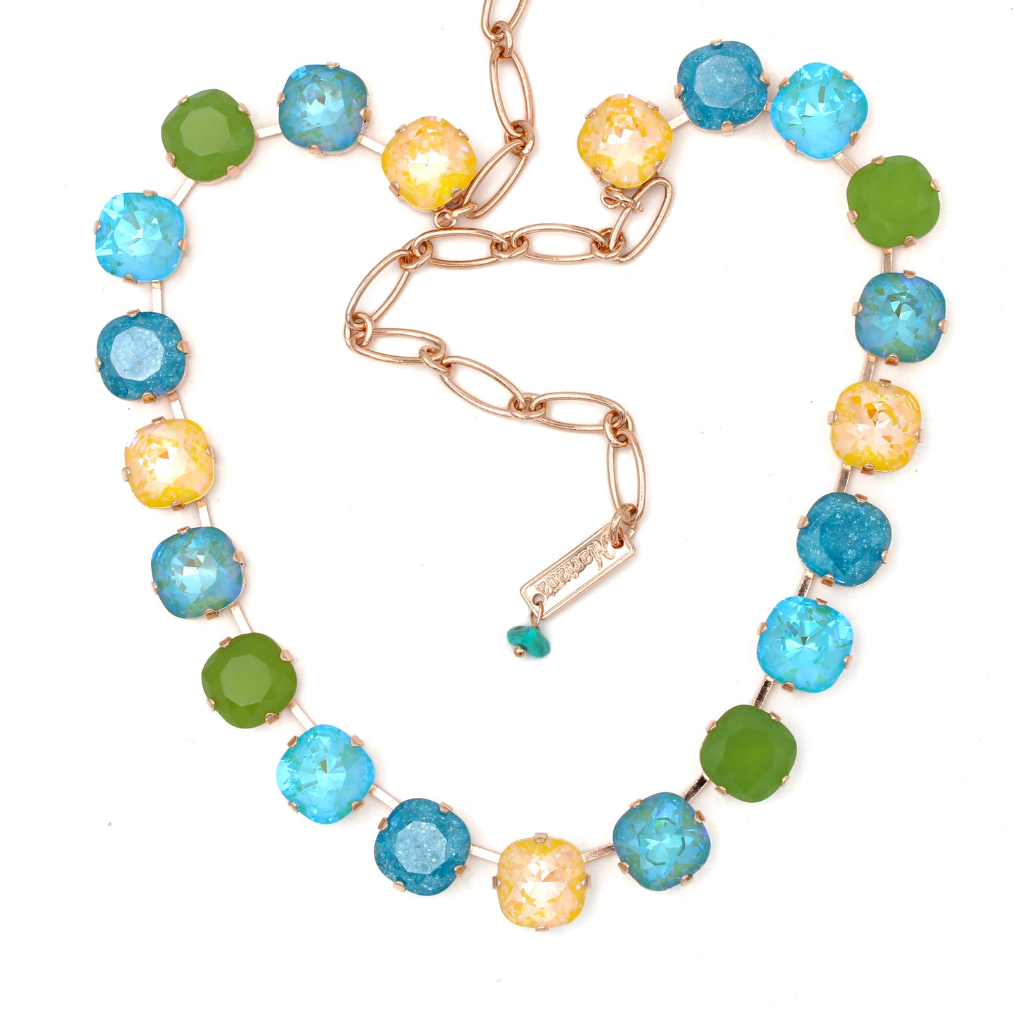 Pistachio Collection Cushion Cut Necklace in Rose Gold - MaryTyke's