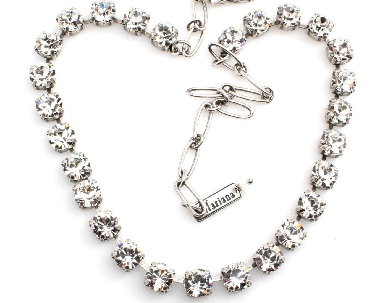 Clear Sparkly Medium Everyday Necklace - MaryTyke's
