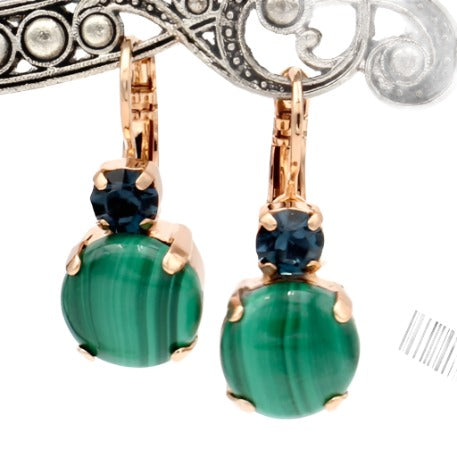 Chamomile Collection Large Double Crystal Earrings in Rose Gold - MaryTyke's