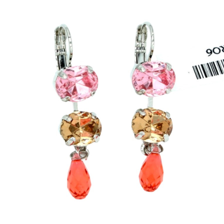 Gingerbread Collection Oval Crystal Earrings - MaryTyke's