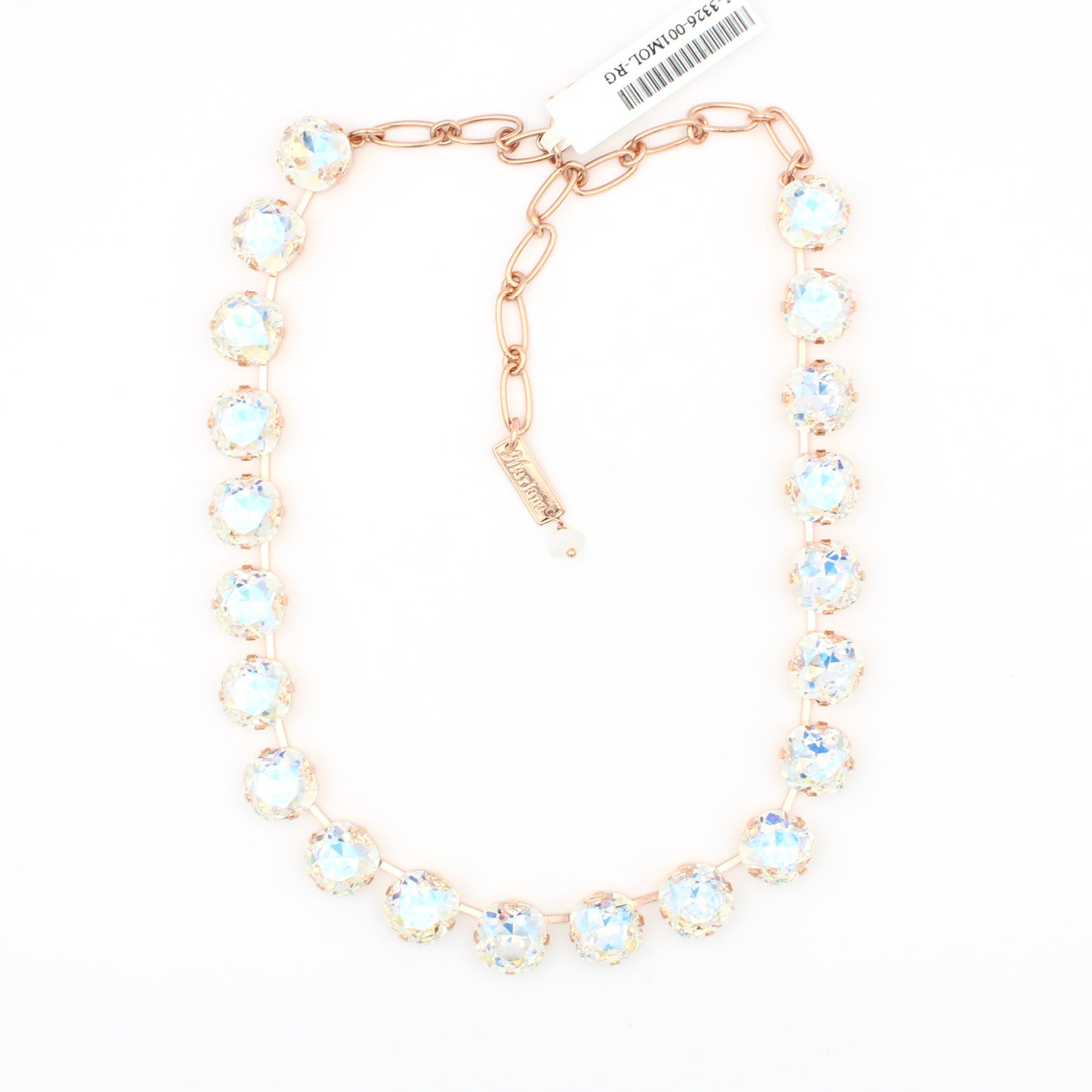 Crystal Moonlight Cushion Cut Necklace in Rose Gold - MaryTyke's