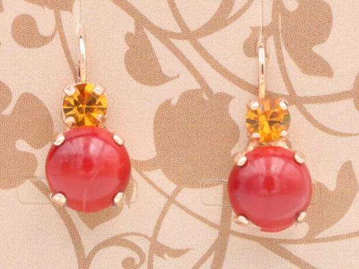 Amaro Double Crystal Earrings in Rose Gold - MaryTyke's