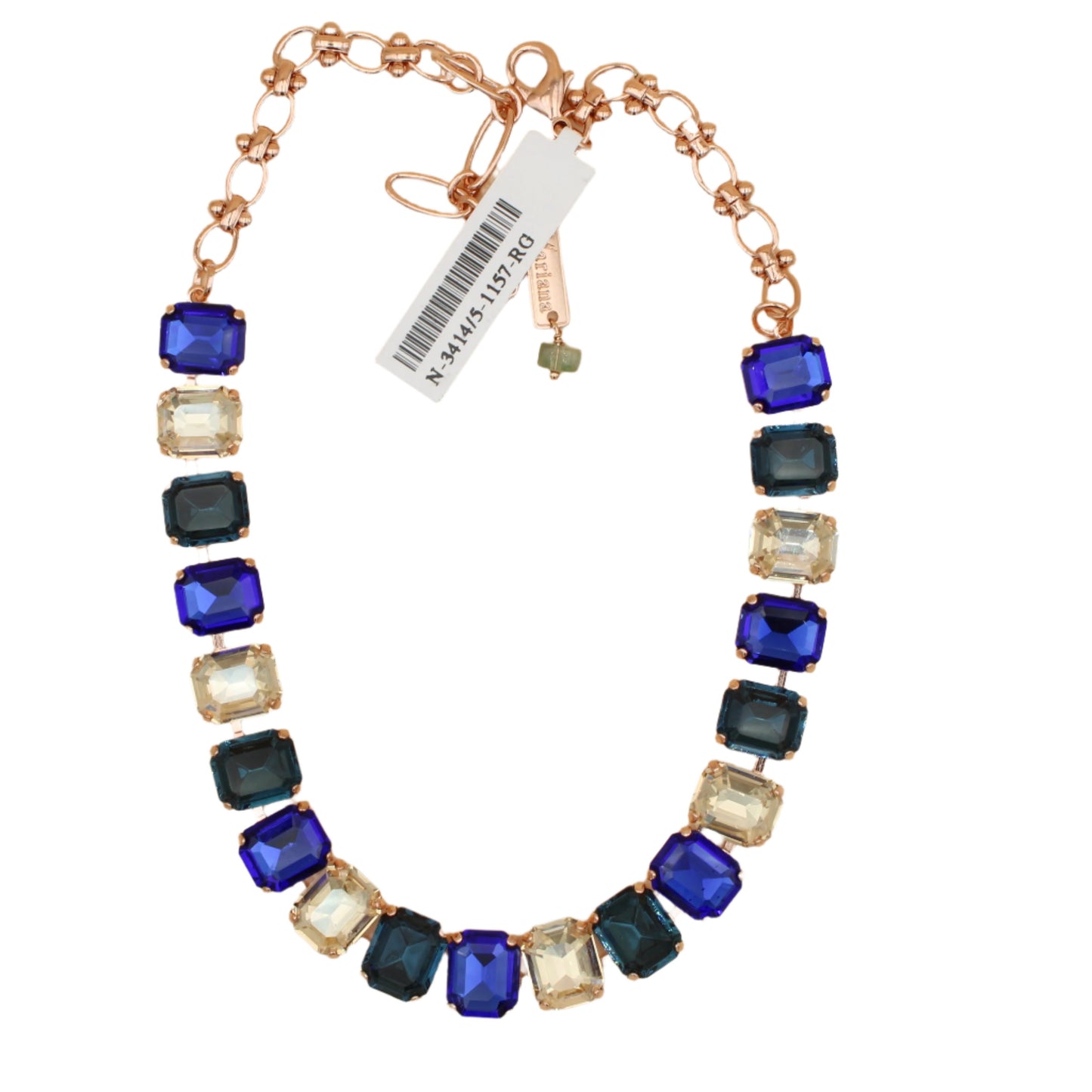 Fairytale Collection Emerald Cut Necklace in Rose Gold - MaryTyke's