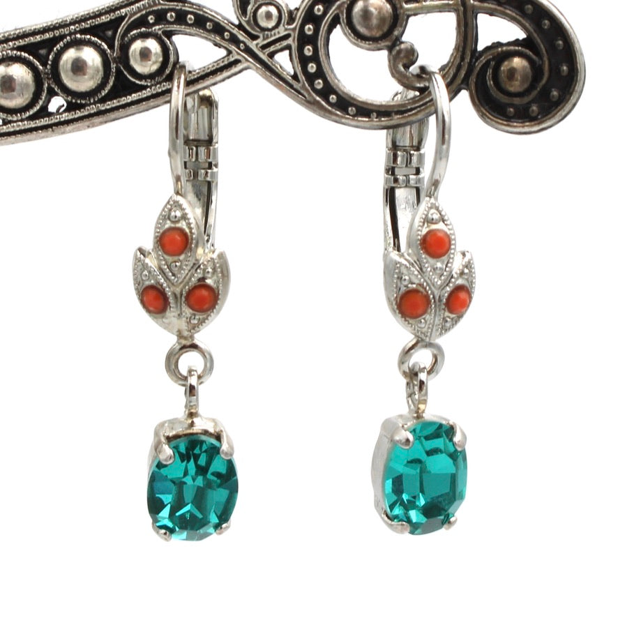 Rainbow Sherbet Collection Must Have Leaf and Oval Dangle Earrings - MaryTyke's