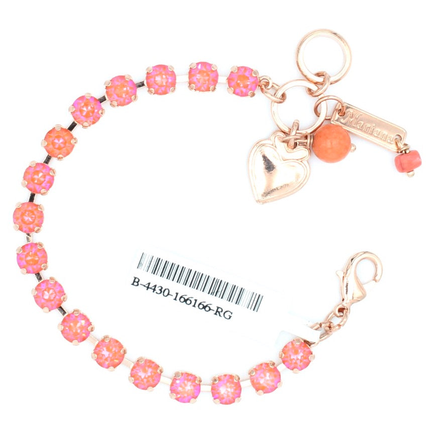 Sunset Sunkissed 6MM Crystal Bracelet in Rose Gold - MaryTyke's