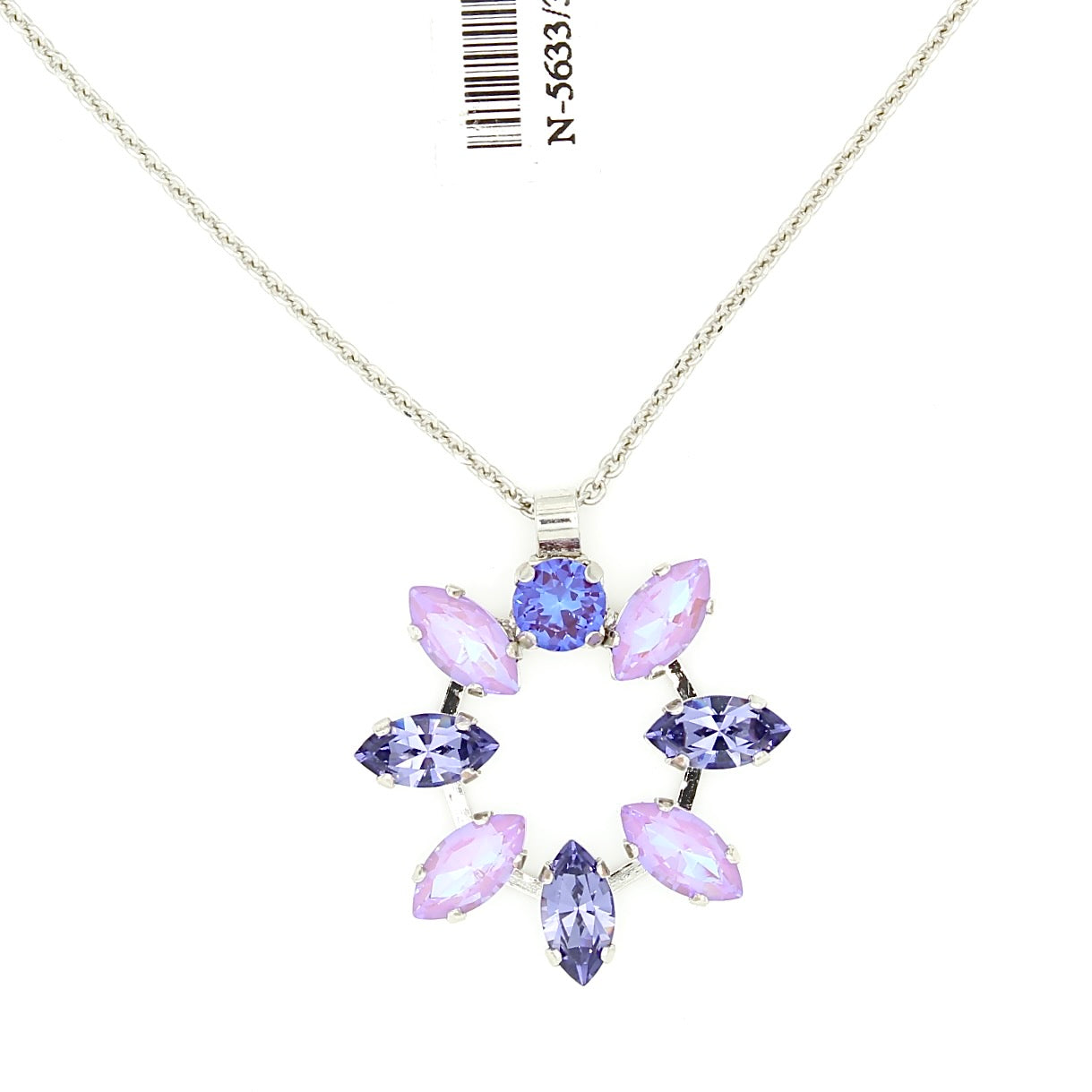 Purple Plum Marquise and Round Open Pendant - MaryTyke's