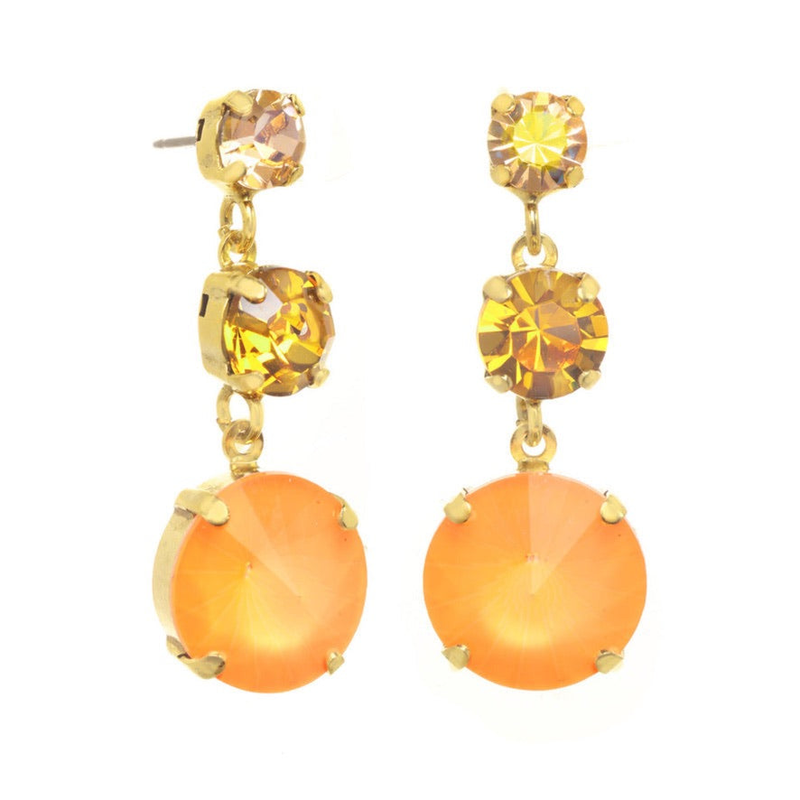 Torin Earrings in Electric Orange