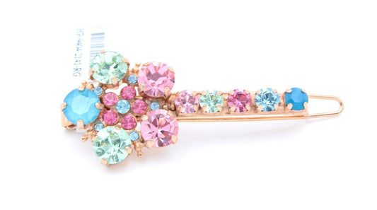 Spring Flowers Collection Flower Barrette in Rose Gold