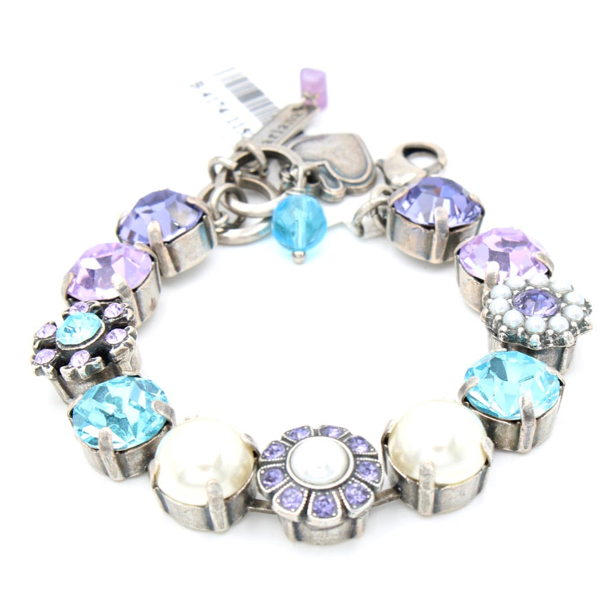 Blue Moon Collection Daisy Bracelet in Silver Plating - MaryTyke's