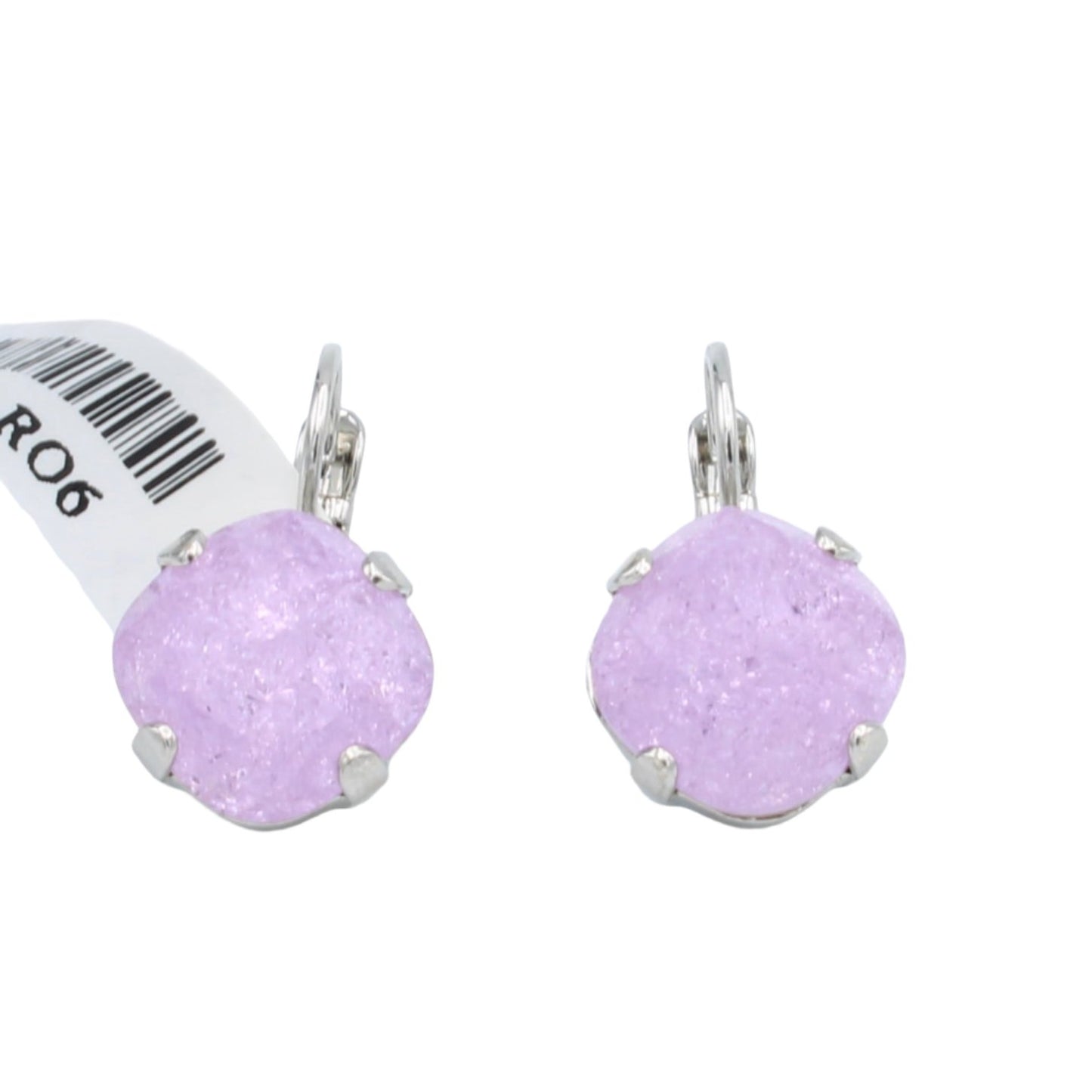 Violet Ice 12MM Cushion Cut Earrings