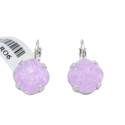 Violet Ice 12MM Cushion Cut Earrings