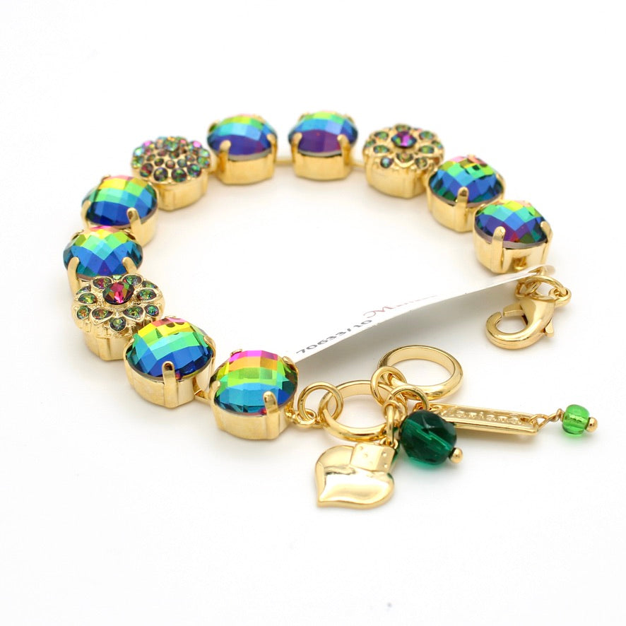 Vitral Medium Checkerboard Cut Bracelet in Gold