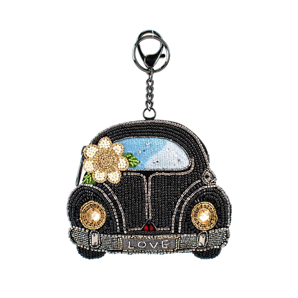 On the Road VW White Flower Coin Purse