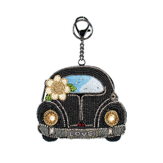 On the Road VW White Flower Coin Purse