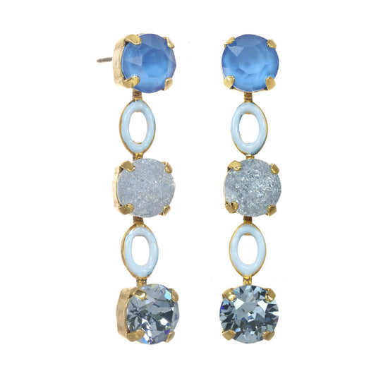 Farah Earrings in Pastels - Blue