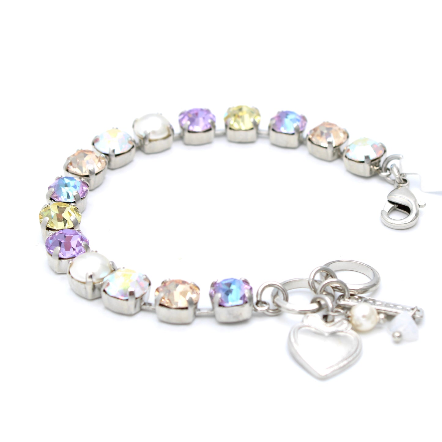 Dawn Collection Medium Bracelet in Rhodium